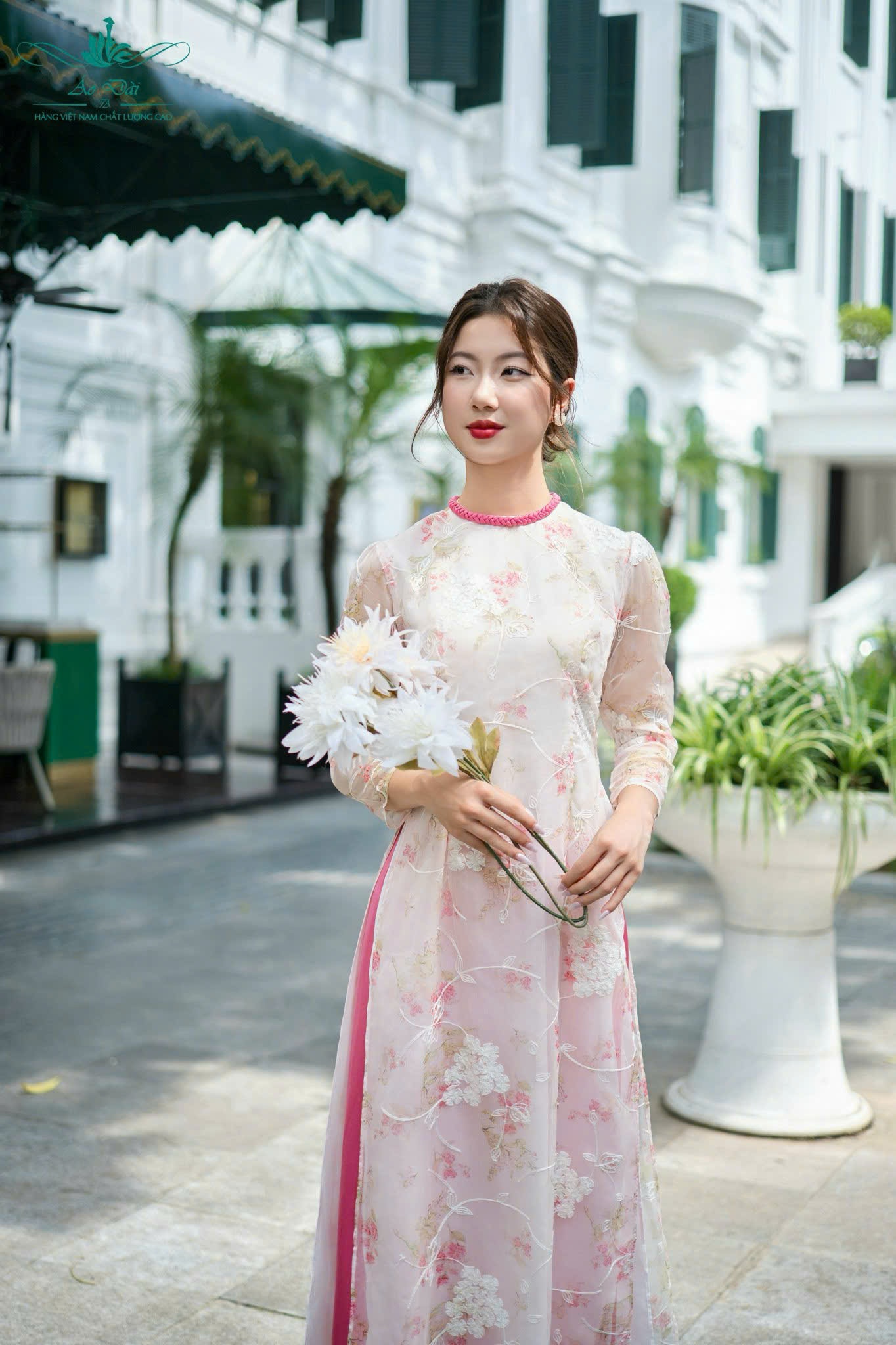 Áo Dài Cách Tân Voan Tơ Pastel Ngọt Ngào