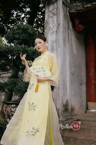 Áo Dài Cách Tân Voan Tơ Pastel Ngọt Ngào