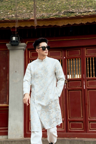 Áo Dài Nam Gấm 3D Thời Trang