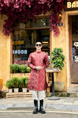 Áo Dài Nam Gấm 3D Thời Trang