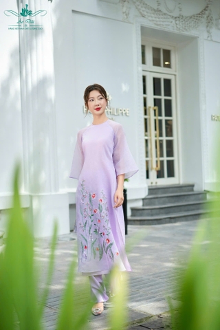 Áo Dài Cách Tân Voan Tơ Pastel Ngọt Ngào