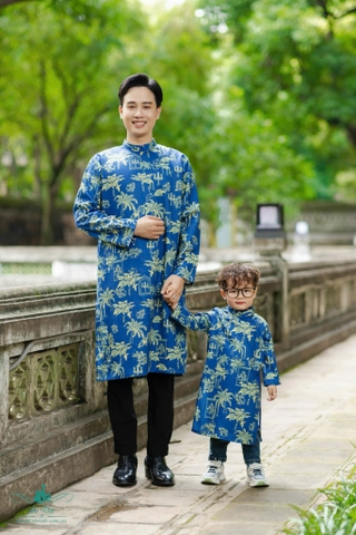 Áo Dài Ba Và Bé Trai In 3D